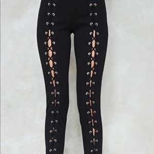 Nasty Gal Lace Up Pants